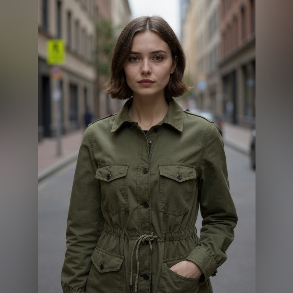 Ladies Forever 21 Green Jacket size small (inv# 42)
